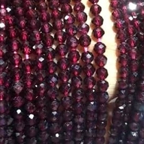 Imported rose red wine red garnet cut three circles 8a collection grade Brazilian purple tooth black bracelet small particle gift