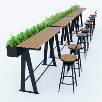 Outdoor wrought iron flower box sales department combination flower trough rectangular outer flower bed courtyard outdoor creative partition fence