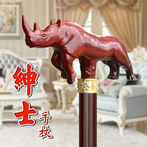 British gentlemans cane young man fashion crutches rhinoceros solid wood crutches Wood old non-slip crutches Scepter