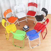 Simple folding chair Plastic backrest chair Conference chair Staff chair Office chair breathable chair Outdoor fishing household chair