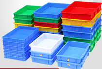 Plastic square disc rectangular shallow disc collection of small rubber disc trays Yellow rubber basin special large turnover box breeding box