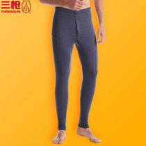 Three-gun warm pants mens double dimensional cold resistant velvet mens trousers winter cotton wool pants bottoming 60827
