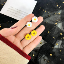 Eulara summer little daisy earrings simple Female small Korean chrysanthemum earring fresh and cute girl accessories