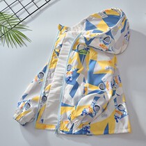 2022 new childrens clothing astronauts print 2022 Spring new CUHK child boy thin submachine clothing tide