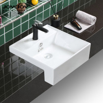 Semi-embedded wash basin Square semi-embedded Basin semi-hanging Basin semi-embedded Basin semi-mounted basin
