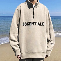 FOG FEAR OF GOD double line ESSENTIALS niche Tide brand high street loose couple plus velvet sweater ins