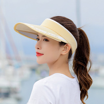 Sun hat female summer empty top travel Beach sun hat Korean version of tide Joker cycling outdoor sports sunscreen hat