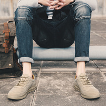 Mens shoes Autumn shoes Mens trendy shoes all-match British Martin tooling boots Korean version of the trend mens sports and leisure leather shoes