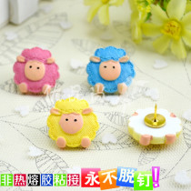 3 colors 3 grain resin sheep bater bater by nail workword color nail creative cork big head figure nail can nail wall wall nail