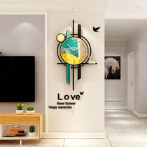 Nordic home clock wall clock living room modern simple atmospheric silent clock personality creative light luxury decorative hanging watch