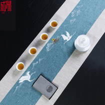 Hand-painted cotton linen tea mat tea table cloth tea table cloth mat Chinese fabric tea mat flag Zen waterproof tea plate mat R