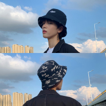 Double-sided fishermans hat mens hipster letters graffiti Korean version of Wild Youth summer hat mens hat sun hat