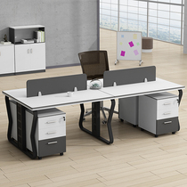 Desk 4 people 1 meter screen partition card holder station simple modern combination computer office furniture desk