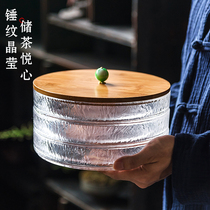 Glass tea cans Large Puer tea jars sealed cans storage cans household dried fruit storage cans tea ceremony spare parts