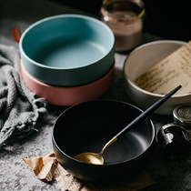 Ceramic rice bowl Japanese Net red ins Wind Bowl single household soup bowl salad bowl Fahai bowl childrens breakfast bowl