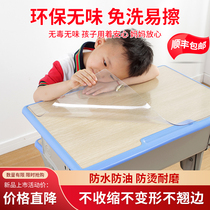 Children Elementary school children study desk pad writing desk job 40X60PVC Table cloth waterproof transparent crystal plate rubber cushion