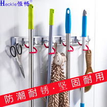 Bathroom mop rack-free removable toilet punch-free wall-mounted wall-mounted balcony storage clip