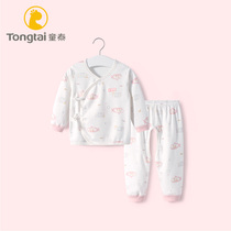 Tong Tai Newborn Underwear Suit Spring Autumn Pure Cotton Baby Autumn Clothes Autumn Pants First Raw Baby Clothes Monk Clothes Spring Clothes