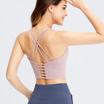 Sports underwear womens shockproof running one-piece camisole beauty back thin shoulder strap sleeveless fitness yoga with chest pad