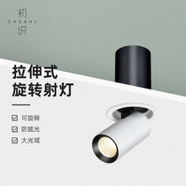 First-seen Lighting LED spotlight stretchable embedded ceiling light adjustable angle background wall rotating high finger hole light