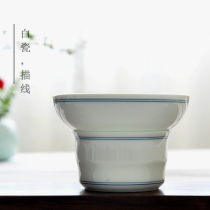 Ancient song Jingdezhen ceramic tea drain tea filter Kung Fu blue and white tea set accessories Antique creative tea filter net