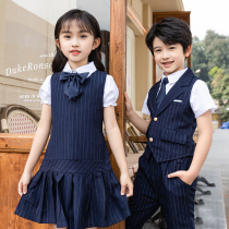 Primary school uniforms Summer clothing Inn College Wind Childrens graduation suit Kindergarten Garden Clothes Horse Beetle Suit Suit