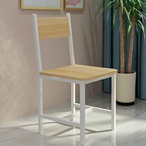 Modern minimalist chair Simple wooden backrest Home hotel Hotel snack bar Fast food restaurant dining chair assembly