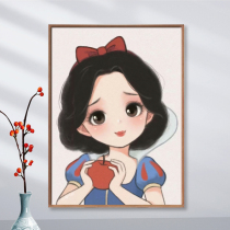 White Snow Princess Cross embroidered 2022 new line embroidered living room cartoon cartoon children small pieces bedroom themselves embroidered 2020