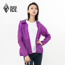 Black ice F8851 outdoor casual breathable lightweight sports skin windbreaker womens summer slim hooded thin coat