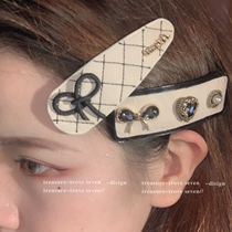 High order Qianjin Nets Red Korean Version Foreign Air Temperament Butterfly Knot Cortical Ear Side Small Hairpin Headwear Adult Clip Children