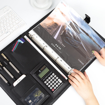 Folder board A4 multi-function loose-leaf manager folder Open a single book Writing board clip exhibition folder Information book Business cortex sales manual Talk about a single book Interior designer measuring room book Office supplies
