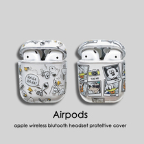 airpods2 protective cover airpods protective cover transparent summer simple tide card cartoon airpods pro cute ins Japanese and Korean personality airpods3 protection