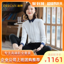 DEECAN High-end Sales Department Women Professional Dress Positive Dress Woman 2021 Spring Autumn design Feel Loose Shirt Suit New
