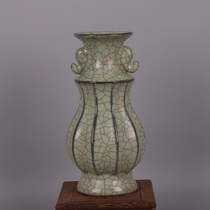 Song Guanyao iron tire elephant vase antique porcelain Jingdezhen old goods unearthed old objects antique collectibles