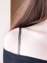 Metal flash piece shoulders Underwear shoulder strap Halter neck Cross Invisible non-slip Korean chain Bra Shoulder strap Bra sling