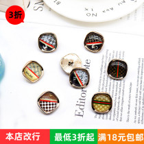 Upscale DIY head rope string beads handmade homemade leather fascia material ins wind adult women hair accessories Buttons Fashion Accessories