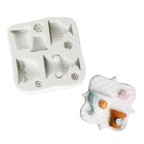 New product turning sugar cake silicone mold Vase trophy dry Pace decoration Mousse chocolate baking tool Clay