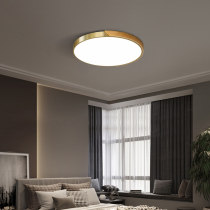All copper round LED ceiling lamp room lamp simple modern bedroom lamp ultra-thin small apartment living room lamp