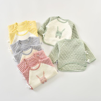 Dabi rabbit newborn clothes 0-3 months baby monk clothing dug back top to keep warm newborn baby Autumn and Winter 2 pieces