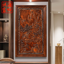 Chinese living room corridor aisle porch background wall murals Chinese style landscape landscape vertical porch decoration hanging painting