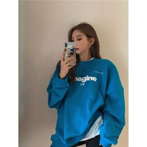 2020 early autumn new chic boyfriend wind long sleeve sweater female loose Korean front and back letter printing sleeve