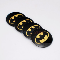 Personality car stickup decoration sticker Batman retrofit hub central cover sticker car hub lid patch aluminum sticker 56mm