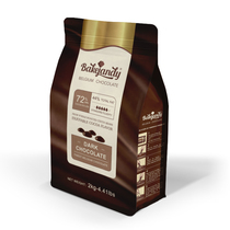 Belgium imported Beccotti dark chocolate beans 72% pure cocoa butter White chocolate 2kg baking raw materials