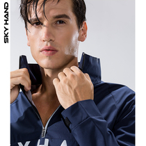 Break sweat suit mens suit sweating exercise control body drop running gym suit explosion sweat suit spring and summer