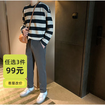 Morning tree autumn and winter with anti - wrinkle small legs men pants men pants trend of casual pants