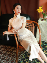 Improved version of the qipao 2021 The new womens summer French style vegetarian retro Chinese wind young with a dress for a long time