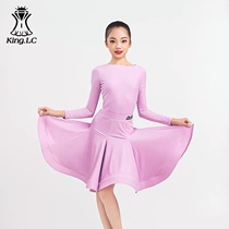 Pengyi Beauty Standard Suit Children Latin Dance Long Sleeve Skirt Professional Competition Suit Performance Suit LS8625FZ