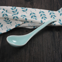 Celadon tableware accessories soup spoon ceramic large long handle porridge kitchen kitchenware large rice spoon spoon spoon spoon