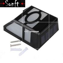 Solar Powered Wall Mount LED Light Outdoor Garden Path Lands