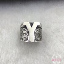 Personality Jewelry Custom to figure the sample processing 925 silver vinyre ancient Thai silver ring to stone inlay to customize the empty tote